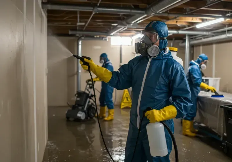 Basement Sanitization and Antimicrobial Treatment process in Midland City, AL